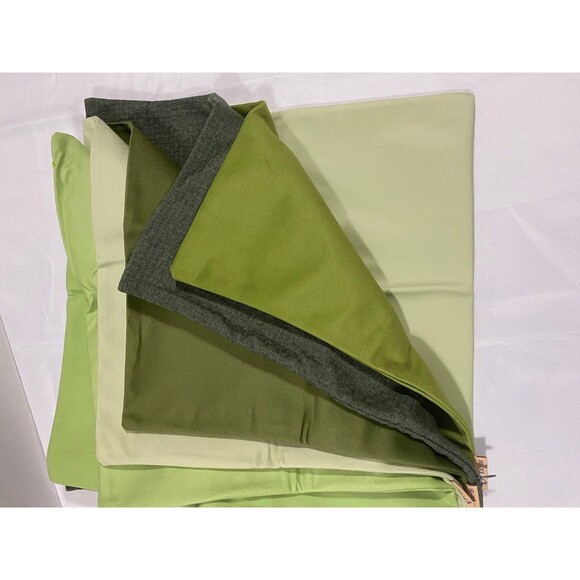 Set of 6 New Green  18”x18” 100% Organic Cotton Velvet Throw  Covers by TAVIS - Picture 12 of 12